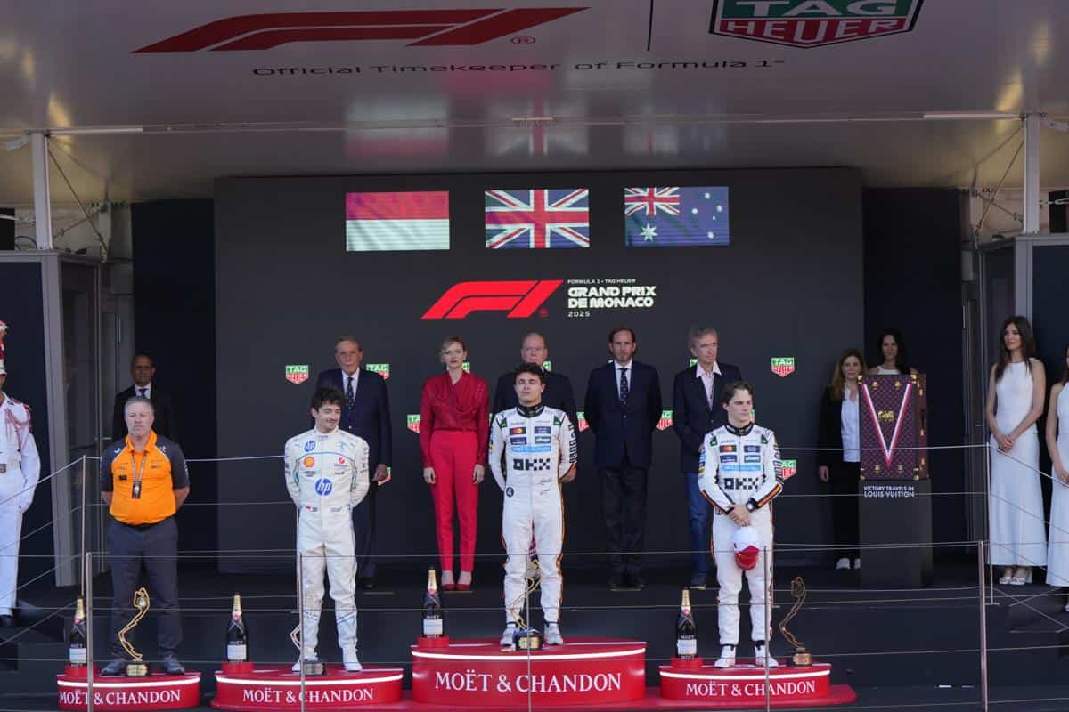 2025 Monaco Grand Prix podium
